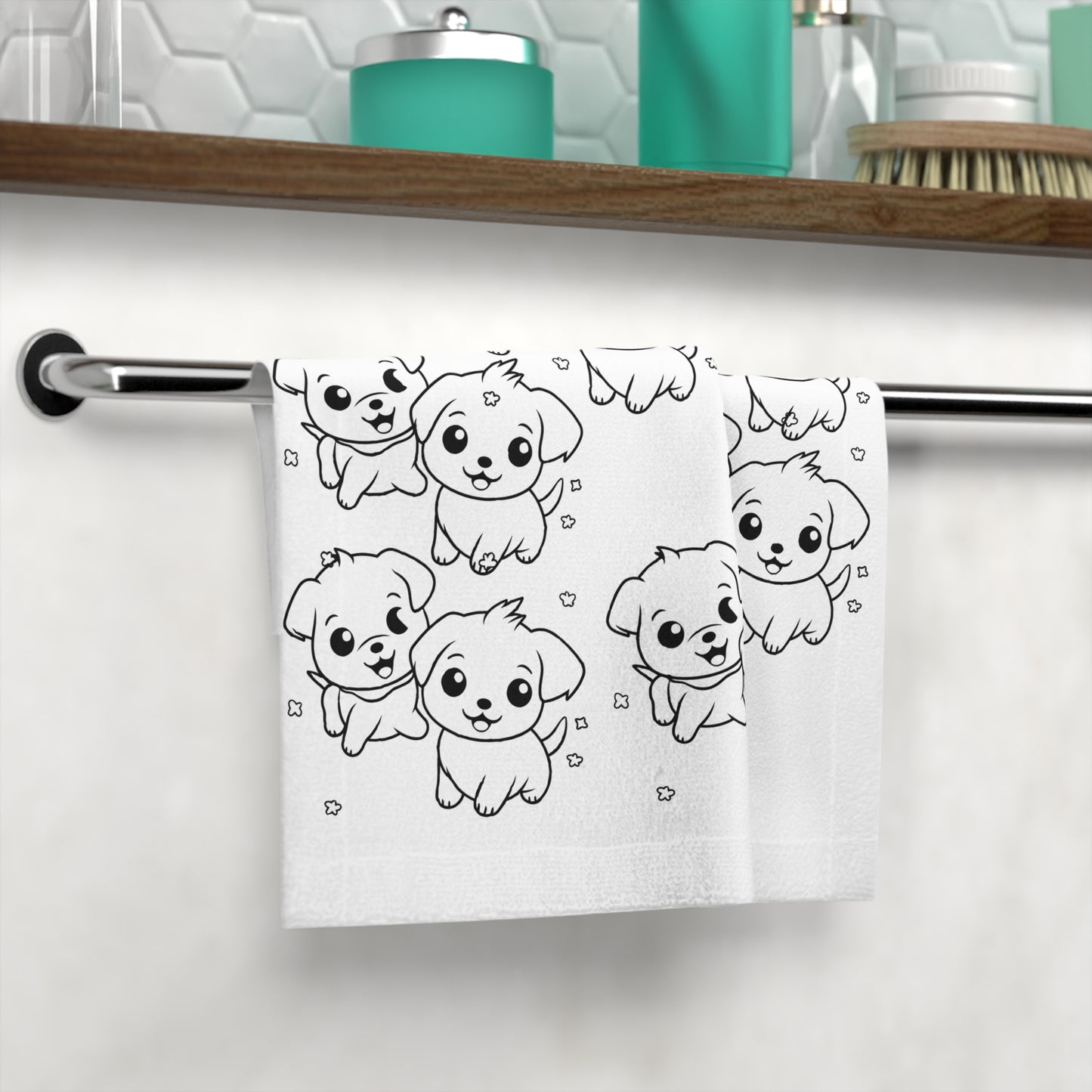 Burp Cloth, Baby Shower Gift, Puppies Burp Cloth, Gift for New Mom, Soft Burp Rag for Baby, Gift for Baby Shower