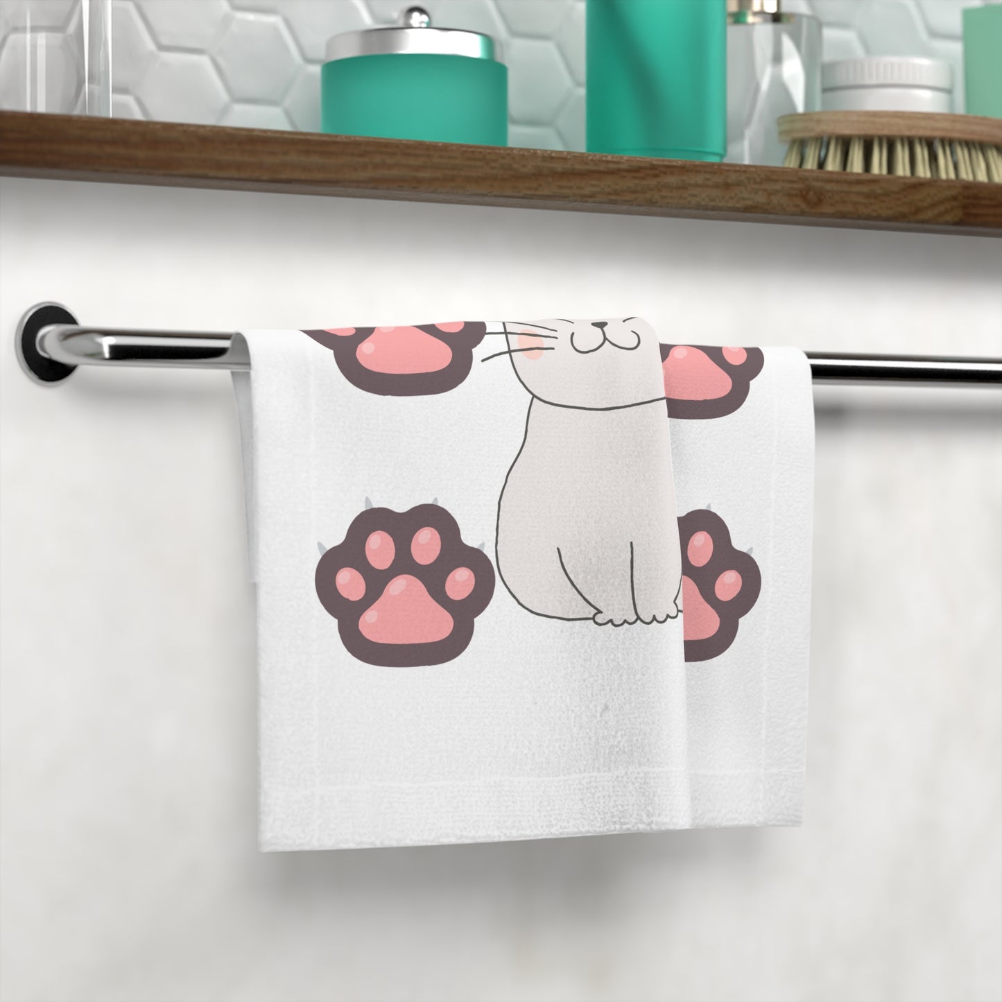 Burp Cloth, Baby Shower Gift, Cat Paws Burp Cloth, Gift for New Mom, Soft Burp Rag for Baby