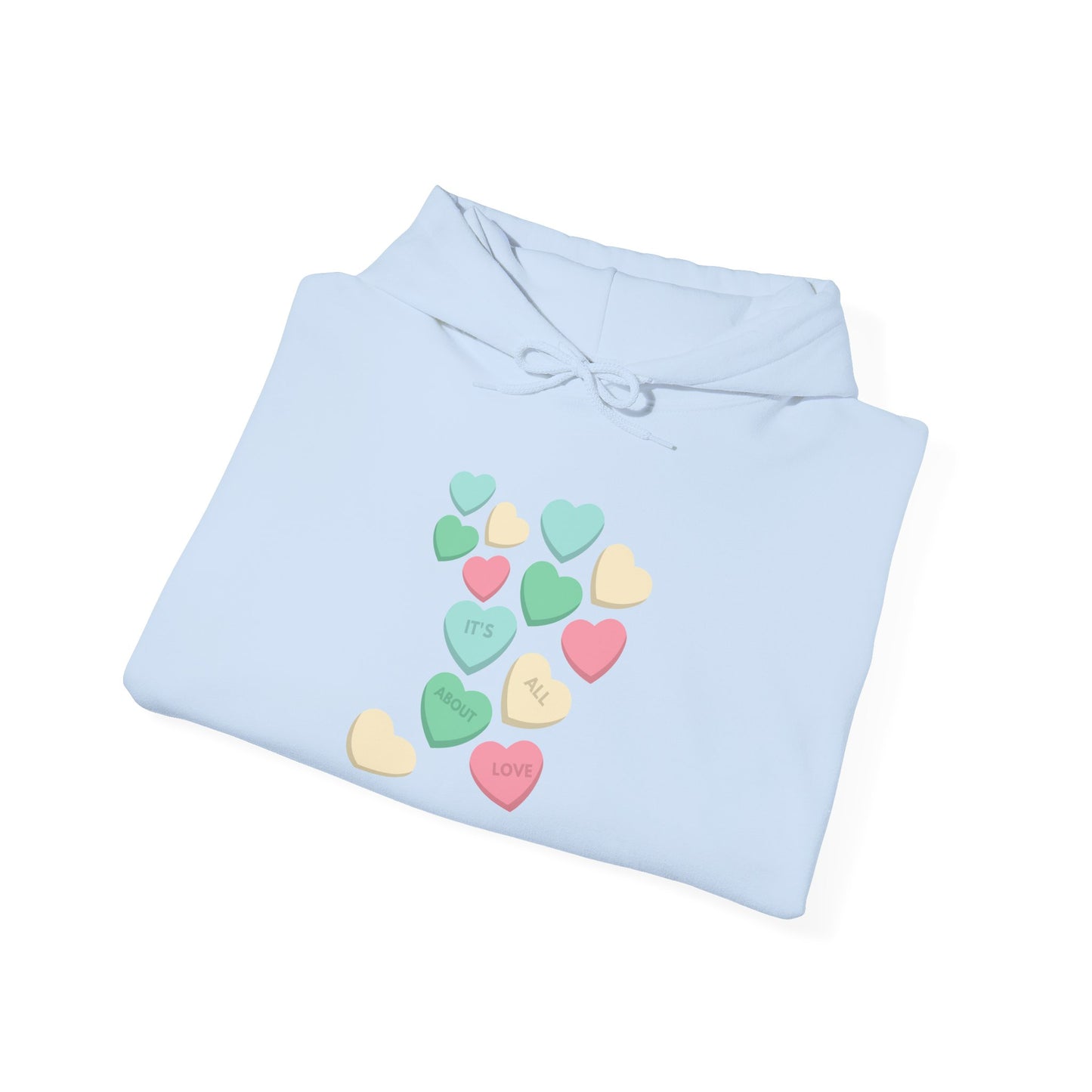 Its All About Love Womens Hooded Sweatshirt