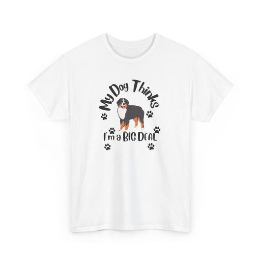 Bermies Mt Dog Tee, White Cotton T Shirt for Her, My Dog Thinks Puppy Cotton T Shirt, S-5XL sizes, Dog Lovers T Shirt, Handmade gift for Dad