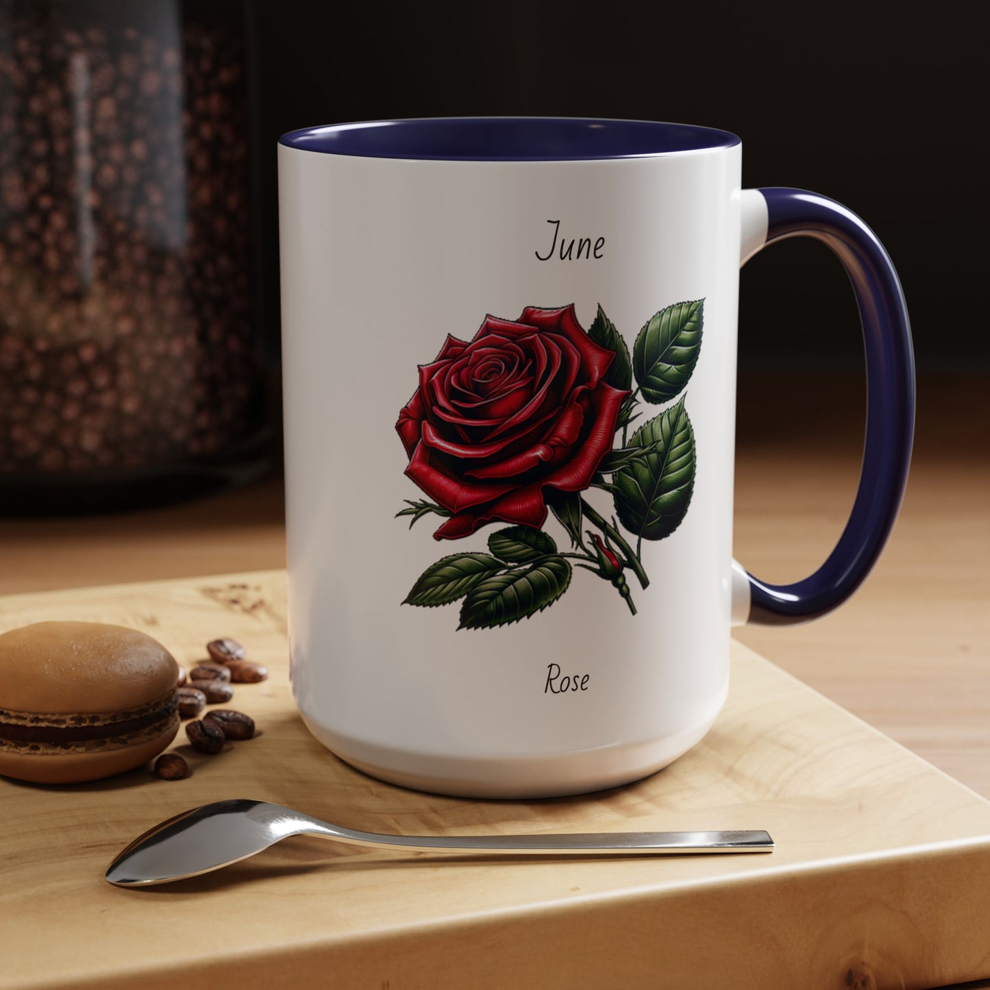 June Coffee Mug Flower Coffee Mug, June Birth Month Flower - Rose, Birthday Gift Flower, Girlfriend Gift, Coffee Lover Gift