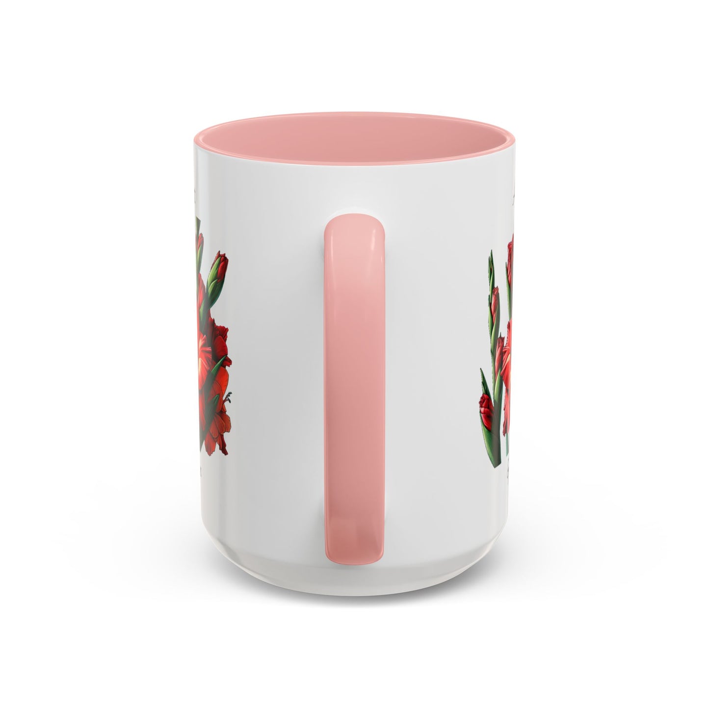August Coffee Mug Flower Accent Coffee Mug (15oz), August Birth Month Flower - Gladiolus, Birthday Gift Flower
