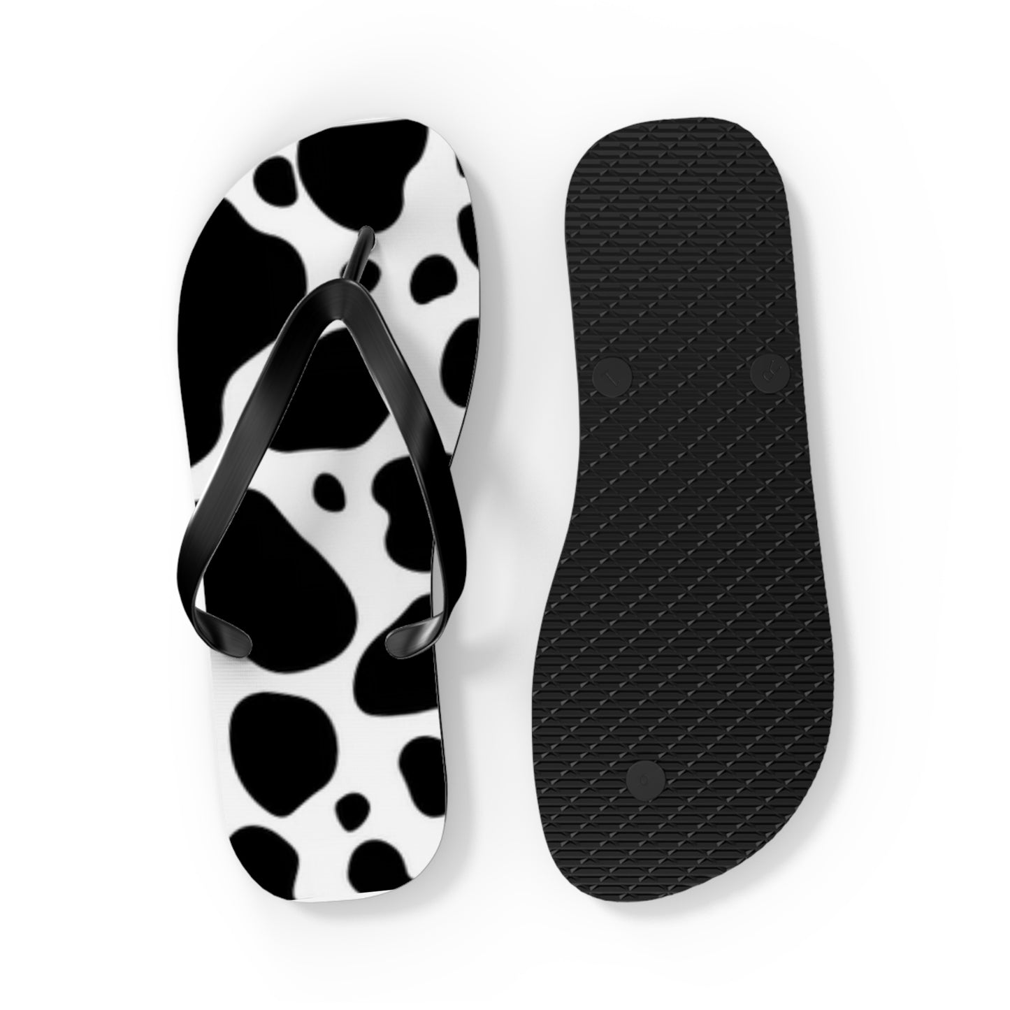 Mens Flip Flops in Dalmatian Print, Fun Sandals for Men, Bachelor Party Flip Flops, Gift for Father, Gift for Dad, Animal Design Sandals