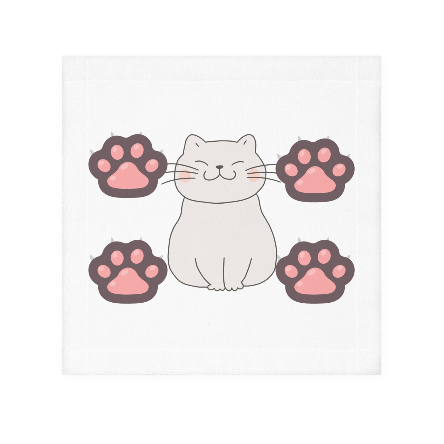 Burp Cloth, Baby Shower Gift, Cat Paws Burp Cloth, Gift for New Mom, Soft Burp Rag for Baby