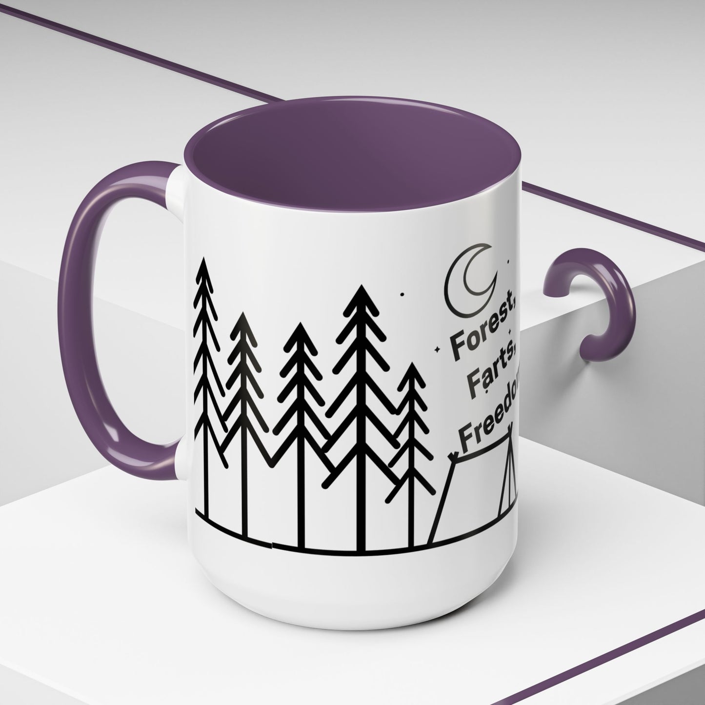 Camping Coffee Mug, Camp Kitchen Mug, Camper Coffee Mug, Forest Farts Freedom Mug, Gift for Camper, Gift for Coffee Lover, RV Lover Gift