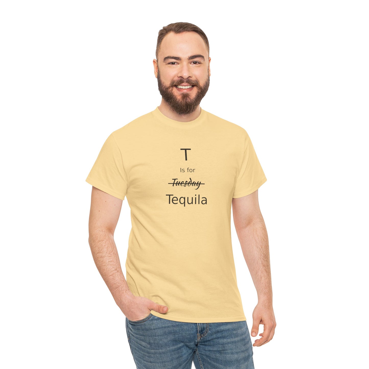 Tequila Lover's Gift, T is for Tequila Cotton Tee, Woman's T Shirt, T Shirt for Men, T Shirt for Women, Men's Tee, Funny T Shirt, Tequila Drinkers Gift, T Shirt for Drinker
