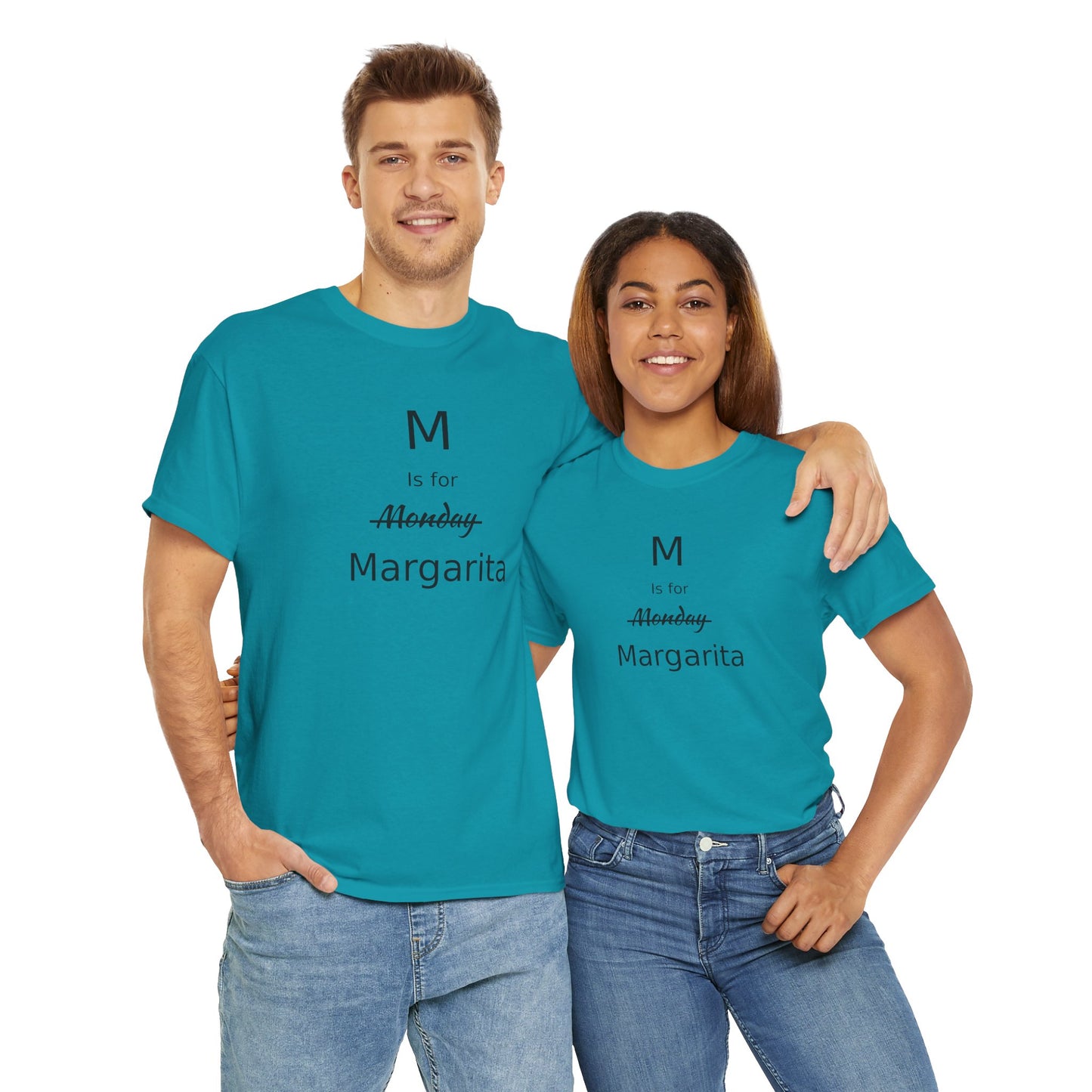 Margarita Drinker Gift, M is for Margarita Cotton Tee, Drink Lover's Gift, Woman's T Shirt, T Shirt for Men, T Shirt for Women, Men's Tee, Funny T Shirt