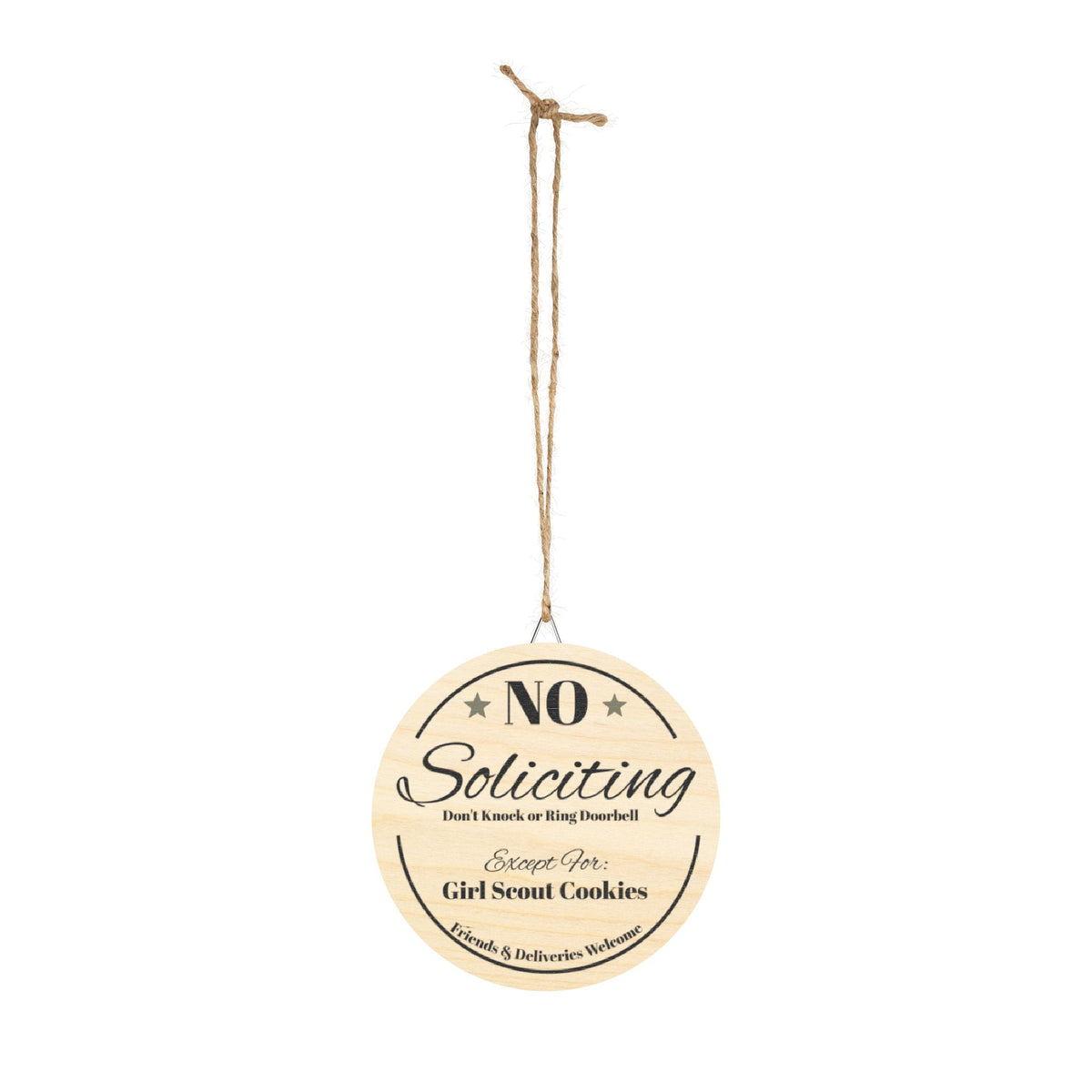No Soliciting Wood Sign