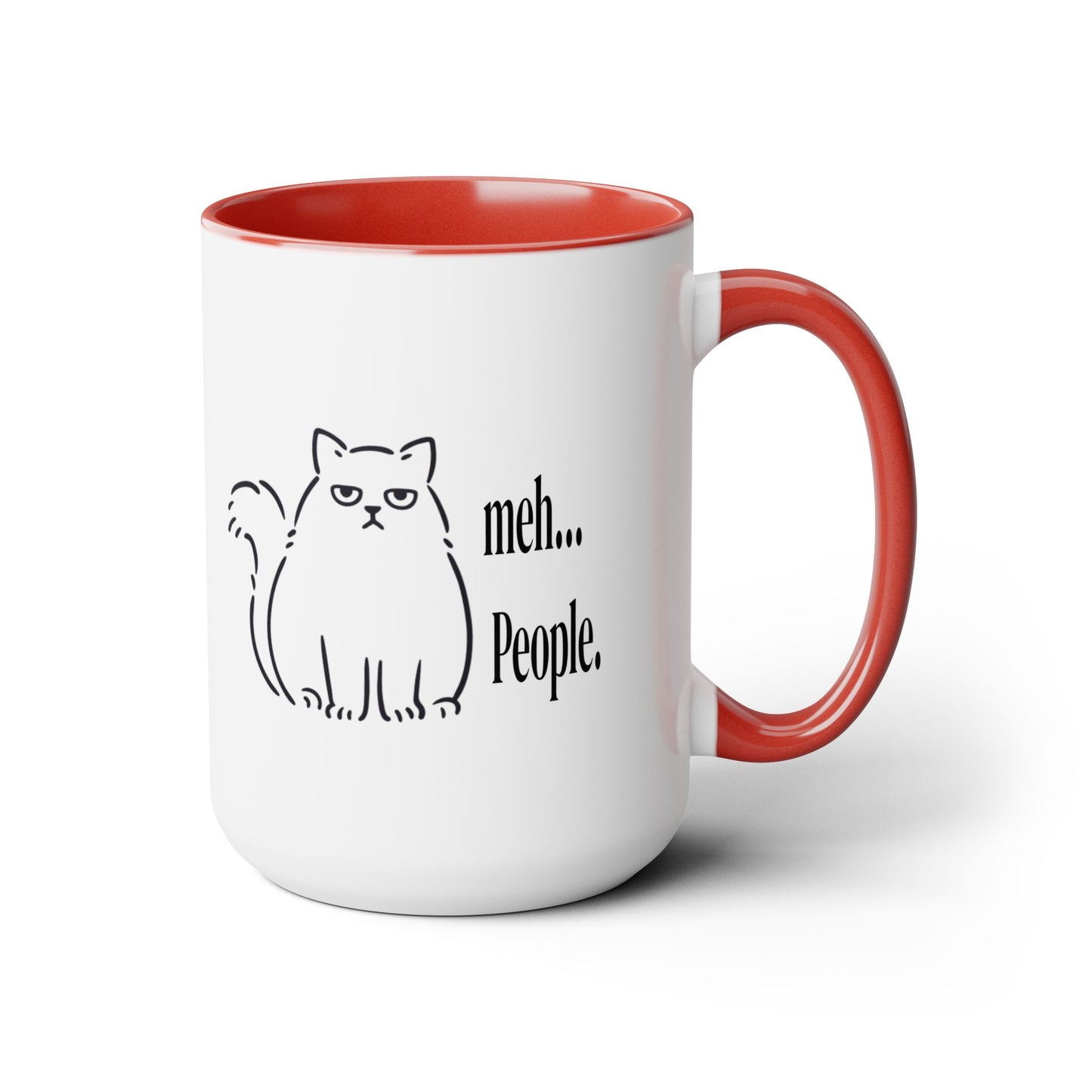 Meh...People Two-Tone Coffee Mugs, 15oz
