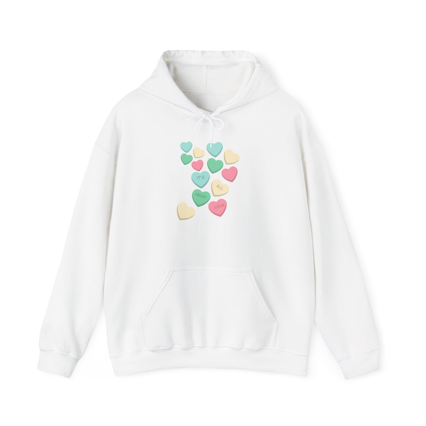 Its All About Love Womens Hooded Sweatshirt