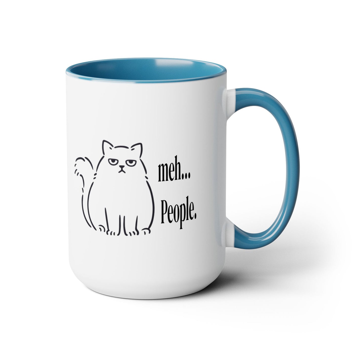 Meh...People Two-Tone Coffee Mugs, 15oz