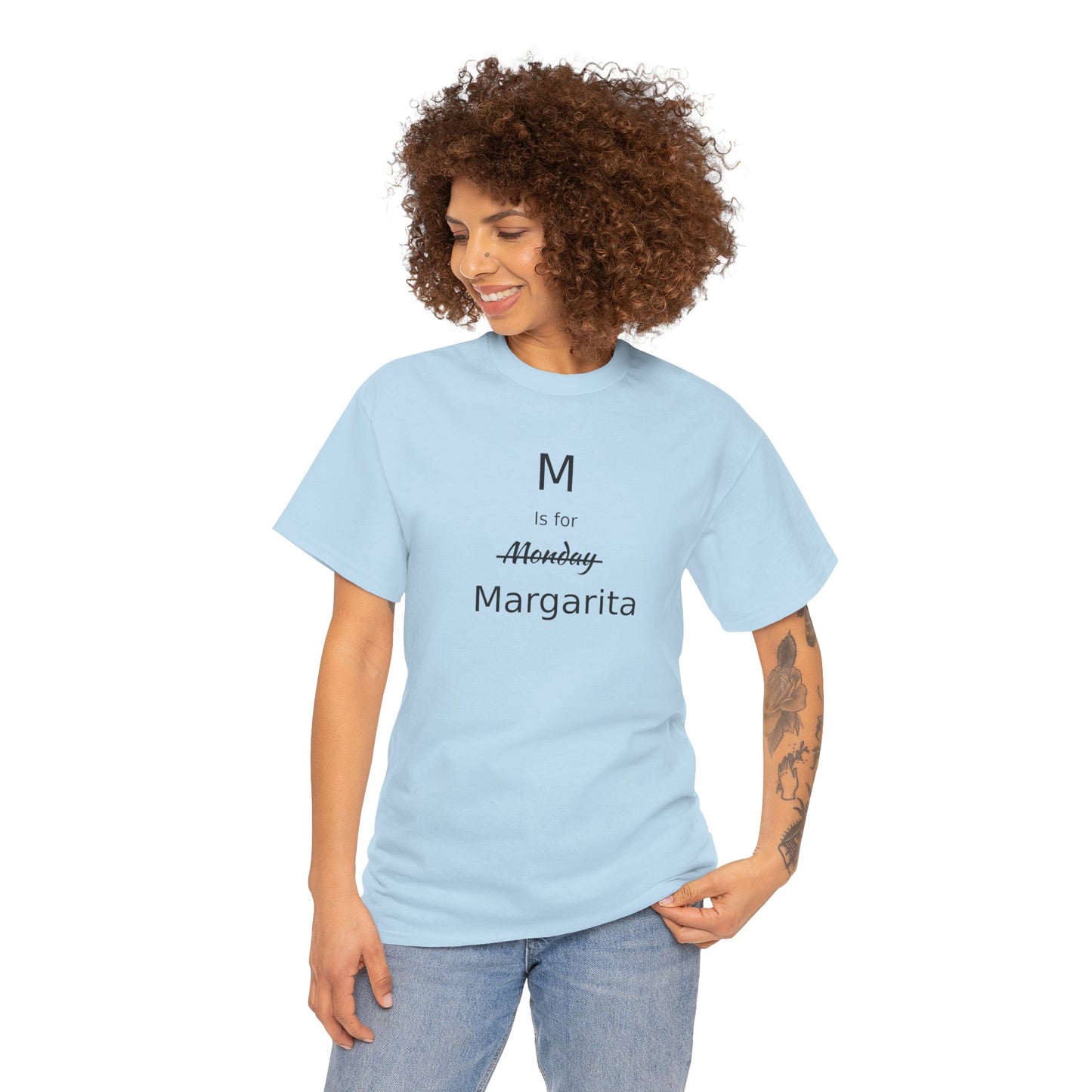 Margarita Drinker Gift, M is for Margarita Cotton Tee, Drink Lover's Gift, Woman's T Shirt, T Shirt for Men, T Shirt for Women, Men's Tee, Funny T Shirt