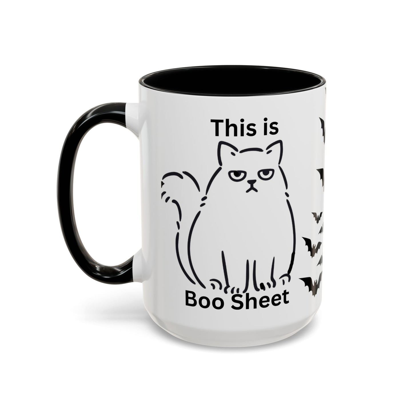 Halloween Coffee Mug, Gift for Halloween, Cat Lover Mug, Sarcastic Cat Coffee Mug, Cat Lover Gift, Gift For Cat Owner, Scary Halloween Mug, Bat Coffee Mug