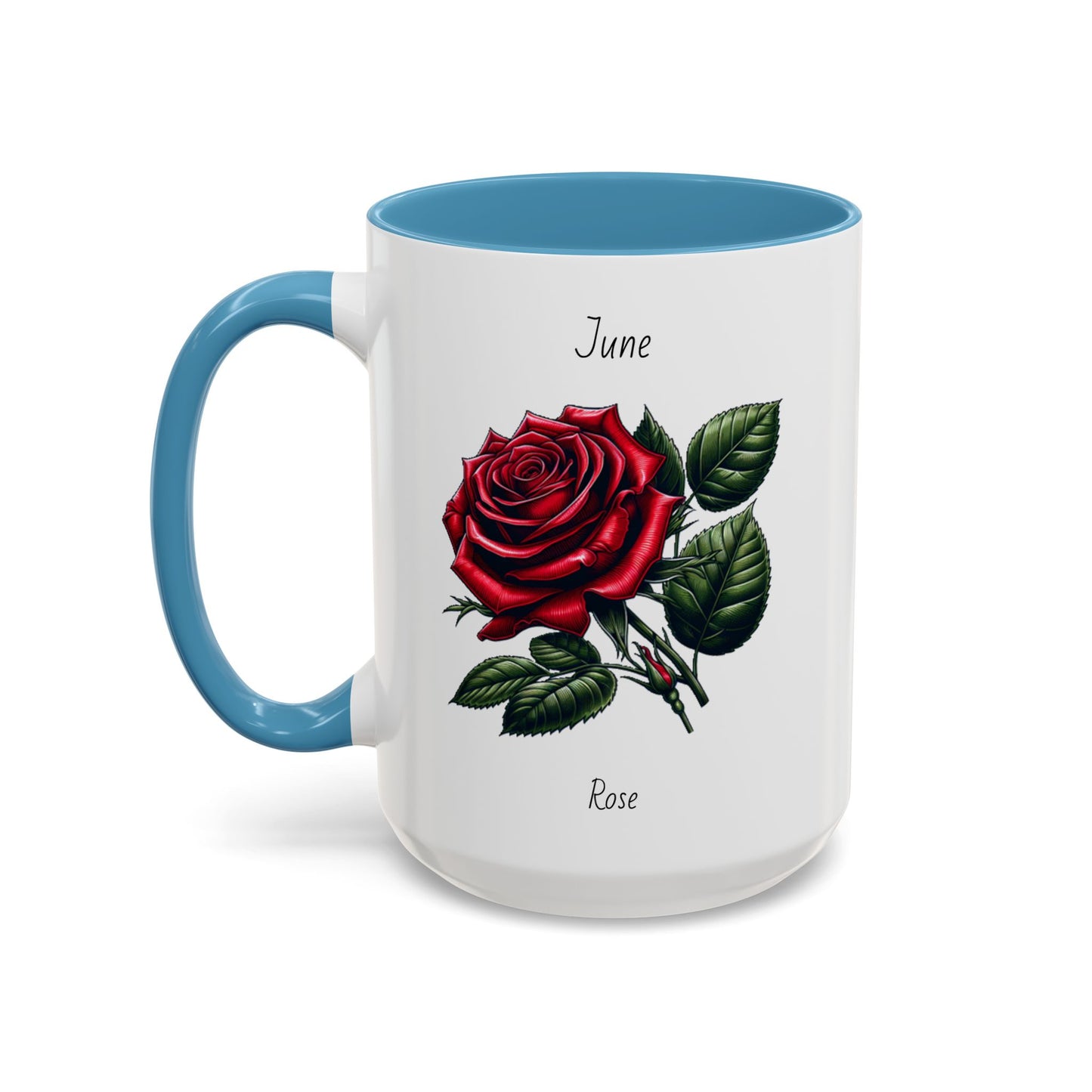 June Coffee Mug Flower Coffee Mug, June Birth Month Flower - Rose, Birthday Gift Flower, Girlfriend Gift, Coffee Lover Gift