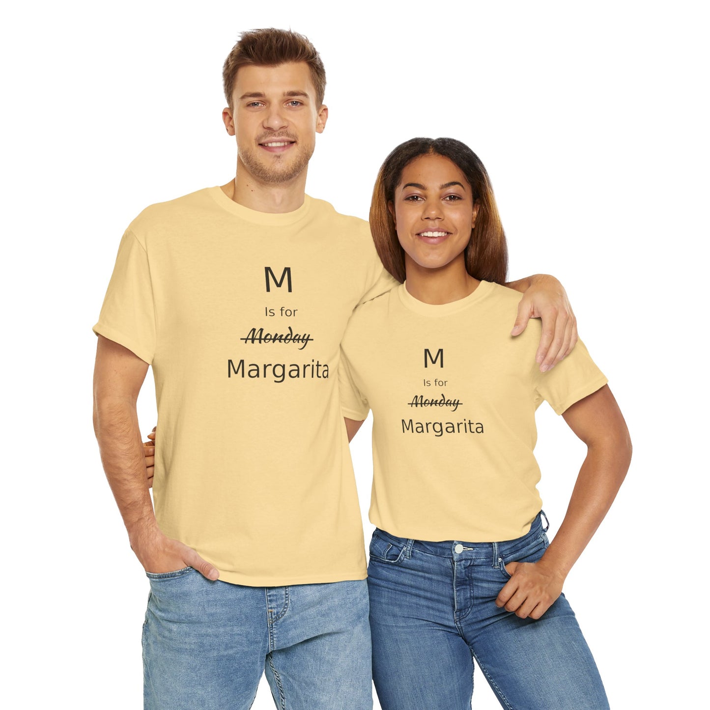 Margarita Drinker Gift, M is for Margarita Cotton Tee, Drink Lover's Gift, Woman's T Shirt, T Shirt for Men, T Shirt for Women, Men's Tee, Funny T Shirt