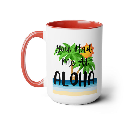 Aloha Coffee Mug, Hawaiian Coffee Mug, Coffee Lover Gift, Gift For Coffee Drinker, Girlfriend Gift, Coffee Drinker Gift, Hawaiian Party Gift