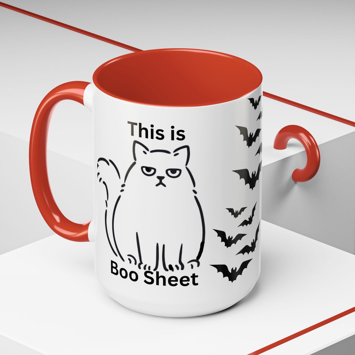 Halloween Coffee Mug, Gift for Halloween, Cat Lover Mug, Sarcastic Cat Coffee Mug, Cat Lover Gift, Gift For Cat Owner, Scary Halloween Mug, Bat Coffee Mug