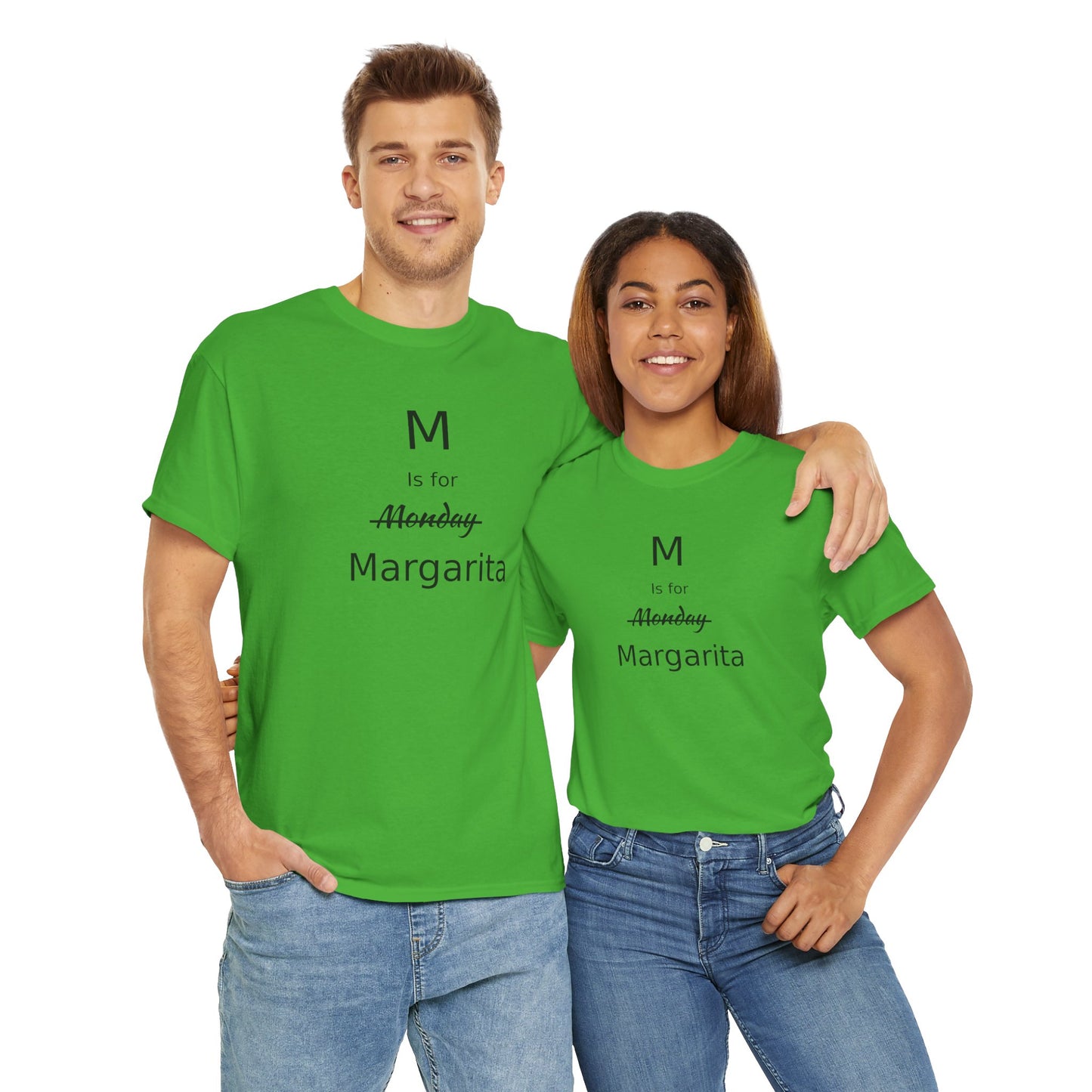 Margarita Drinker Gift, M is for Margarita Cotton Tee, Drink Lover's Gift, Woman's T Shirt, T Shirt for Men, T Shirt for Women, Men's Tee, Funny T Shirt