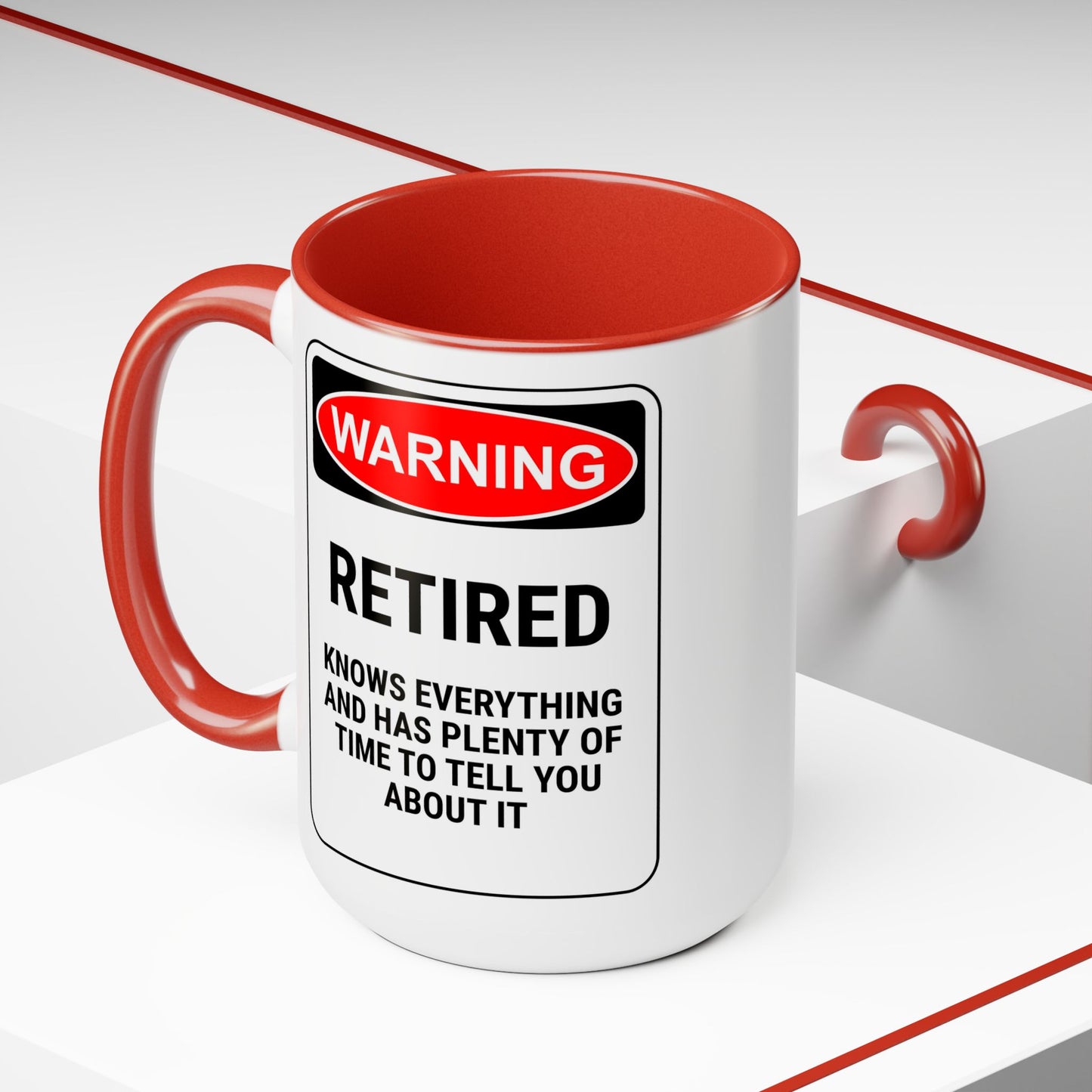 Retirement Coffee Mug, Coffee Mug 15oz, Warning, Retirement Coffee Lover Gift, Gift For Retiree, Retiree Gift, Retirement Party, Retirement Mug