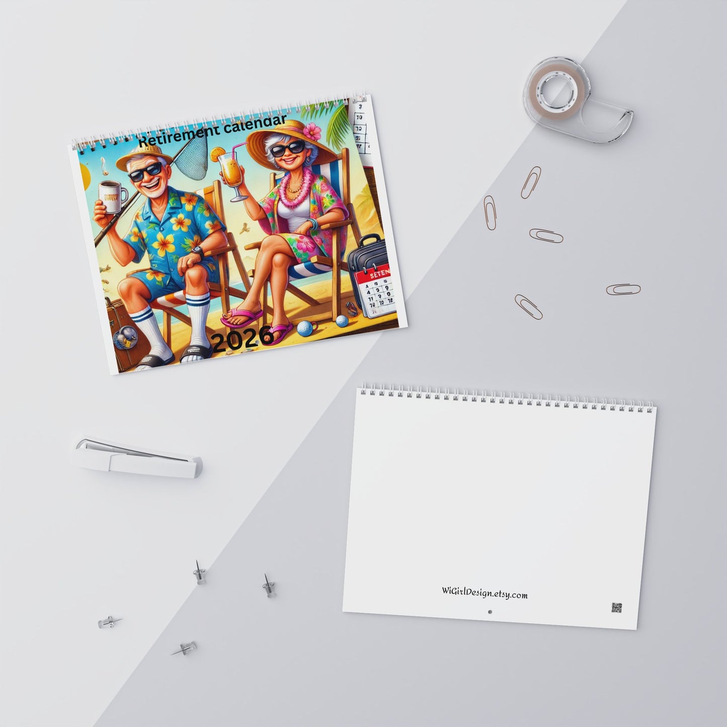 Retirement Calendar For Retiree Gift, 2026 Monthly Planner, Funny Retirement Wall Calendar, 2026 Monthly Calendar for Couples