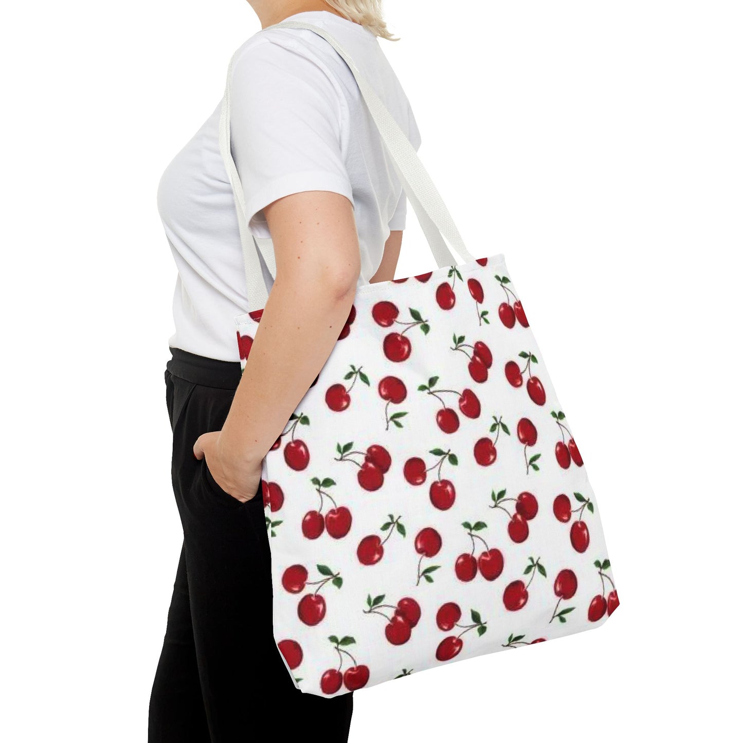 Cherry Tote Bag, Shopping Tote, Grocery Tote Bag, Activity Bag
