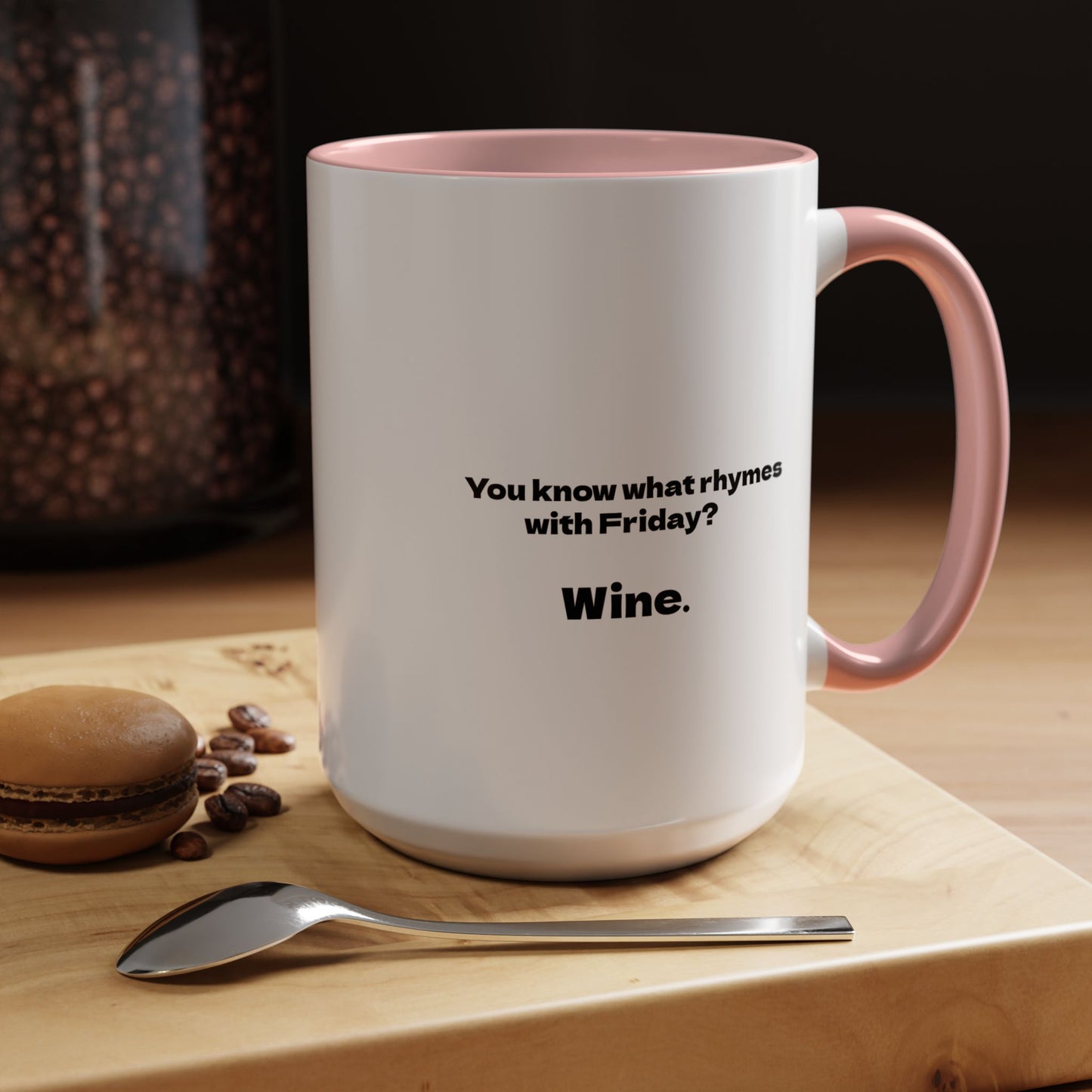 Funny Coffee Mug, Friday Wine Coffee Mug, Sarcastic Coffee Mug, Girlfriend Gift, Coworker Gift, Coffee Lover Gift, Wine Lover Gift