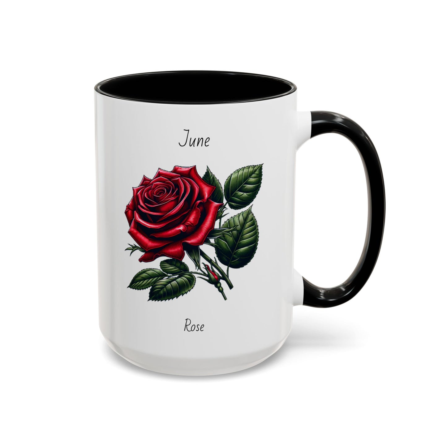 June Coffee Mug Flower Coffee Mug, June Birth Month Flower - Rose, Birthday Gift Flower, Girlfriend Gift, Coffee Lover Gift