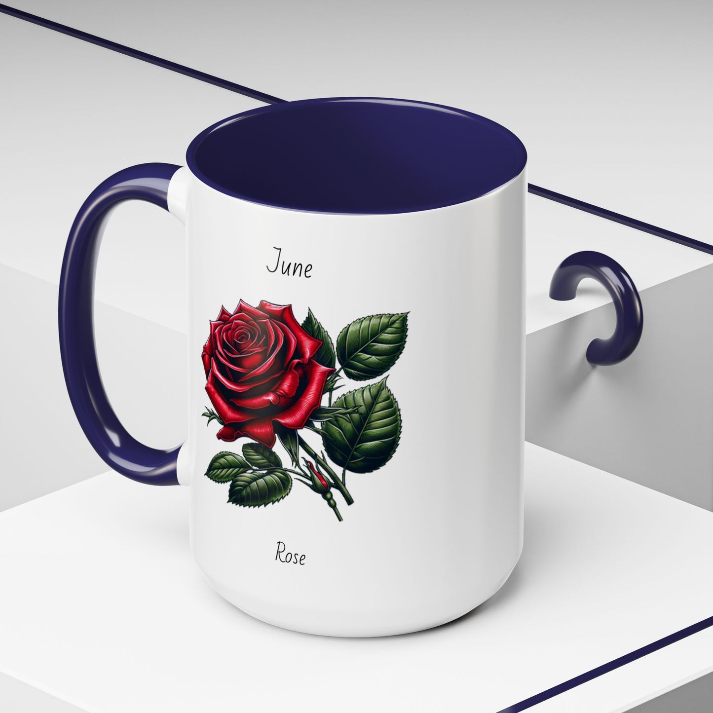 June Coffee Mug Flower Coffee Mug, June Birth Month Flower - Rose, Birthday Gift Flower, Girlfriend Gift, Coffee Lover Gift