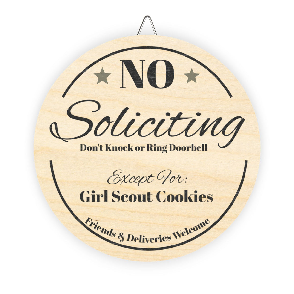 No Soliciting Wood Sign