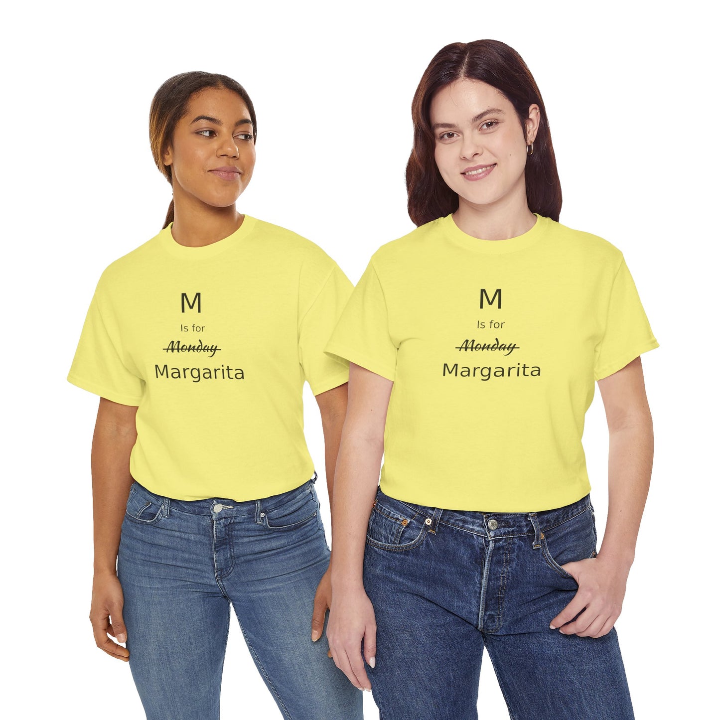 Margarita Drinker Gift, M is for Margarita Cotton Tee, Drink Lover's Gift, Woman's T Shirt, T Shirt for Men, T Shirt for Women, Men's Tee, Funny T Shirt