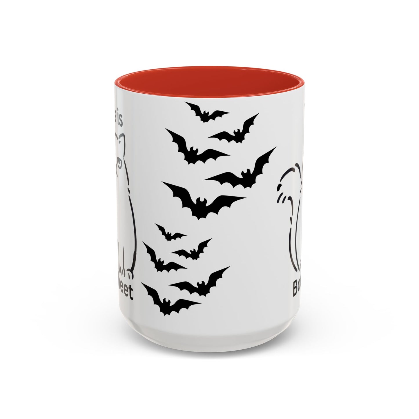 Halloween Coffee Mug, Gift for Halloween, Cat Lover Mug, Sarcastic Cat Coffee Mug, Cat Lover Gift, Gift For Cat Owner, Scary Halloween Mug, Bat Coffee Mug