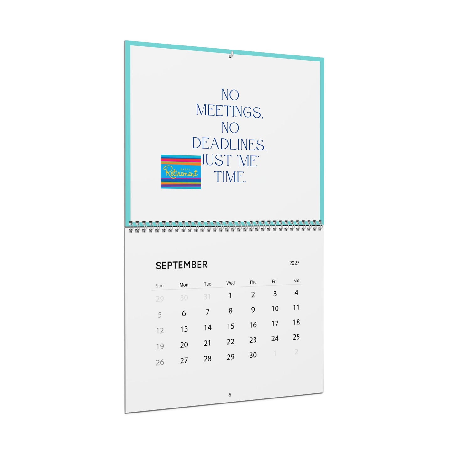 2027 Wall Calendar, Retirement Wall Calendar 2027, Monthly Planner, Retirement Gift For Woman, Retirement Party Gift