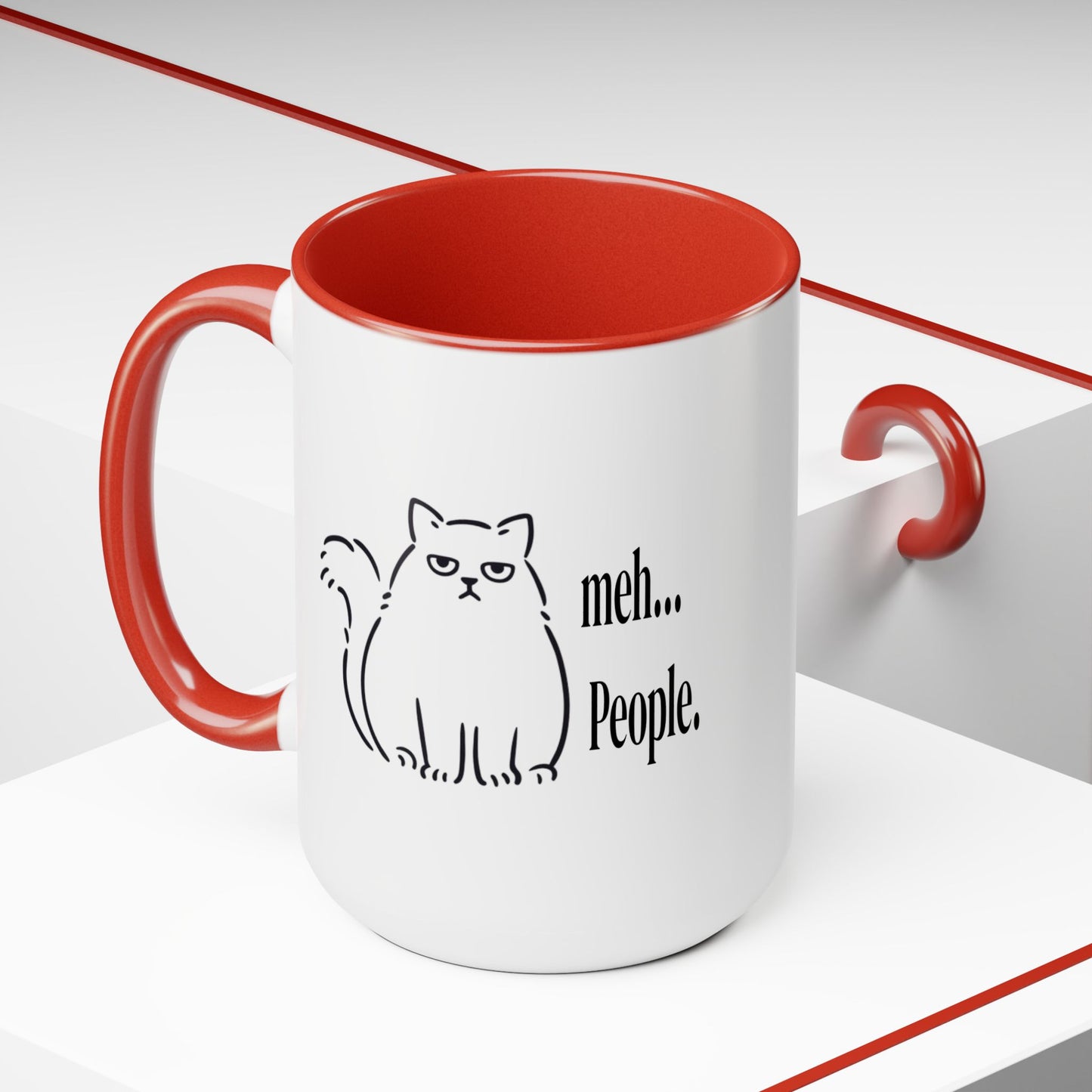 Meh...People Two-Tone Coffee Mugs, 15oz
