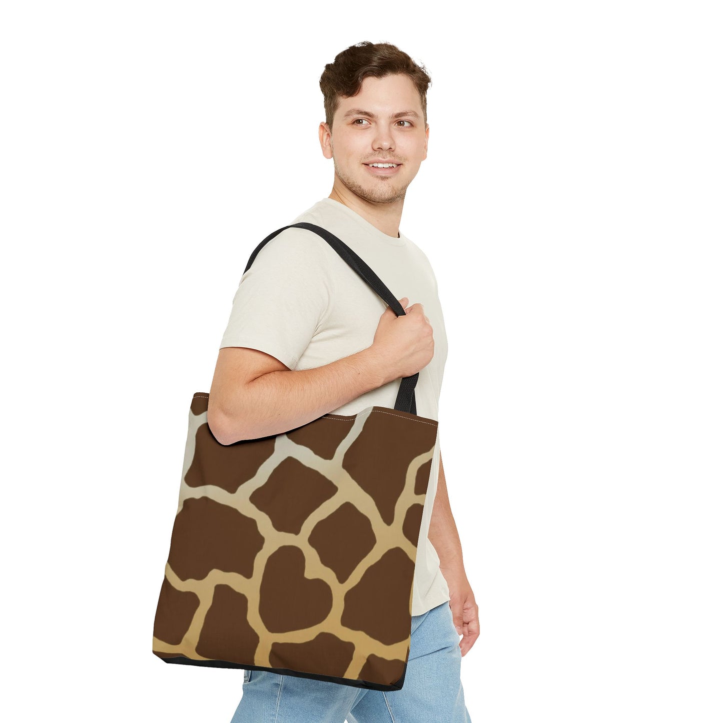 Grocery Tote Bag, Giraffe Tote Bag, Shopping Tote, Grocery Bag, Activity Bag, Book Bag, Book Tote, Canvas Bag, Animal Print Tote Bag