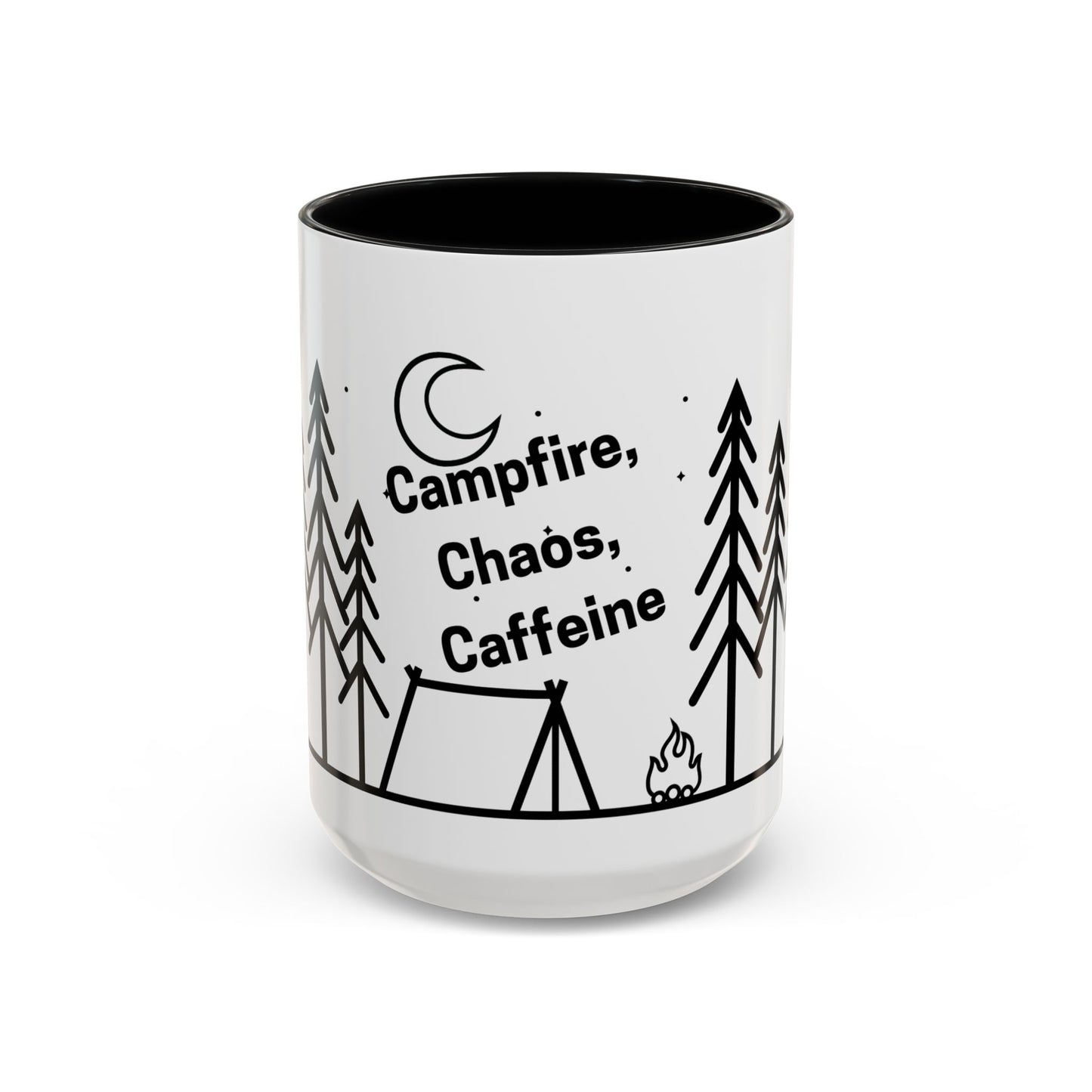 Camping Coffee Mug, Camp Kitchen Mug, Camper Coffee Mug, Camping Chaos Caffeine Mug, Gift for Camper, Gift for Coffee Lover, RV Lover Gift