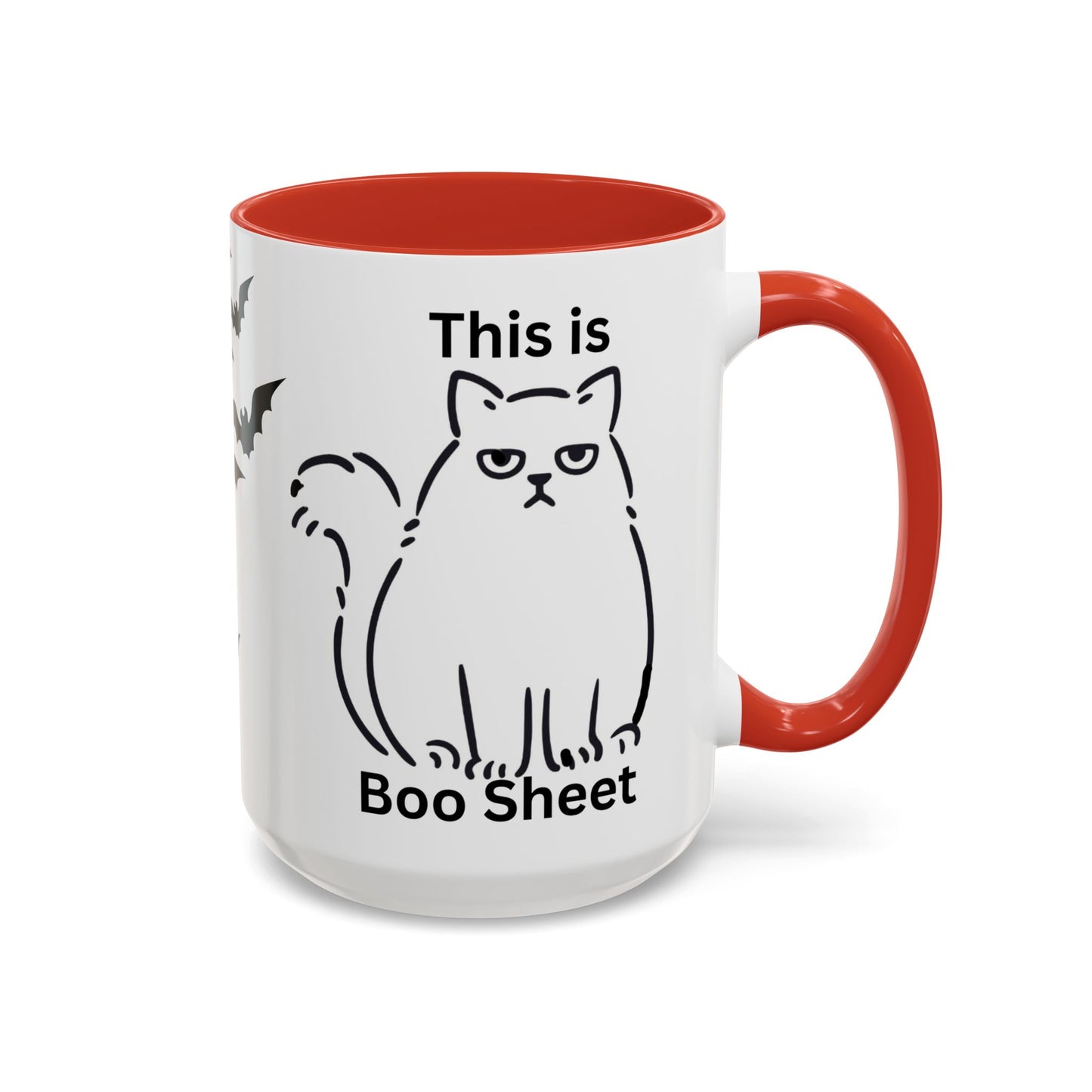 Halloween Coffee Mug, Gift for Halloween, Cat Lover Mug, Sarcastic Cat Coffee Mug, Cat Lover Gift, Gift For Cat Owner, Scary Halloween Mug, Bat Coffee Mug