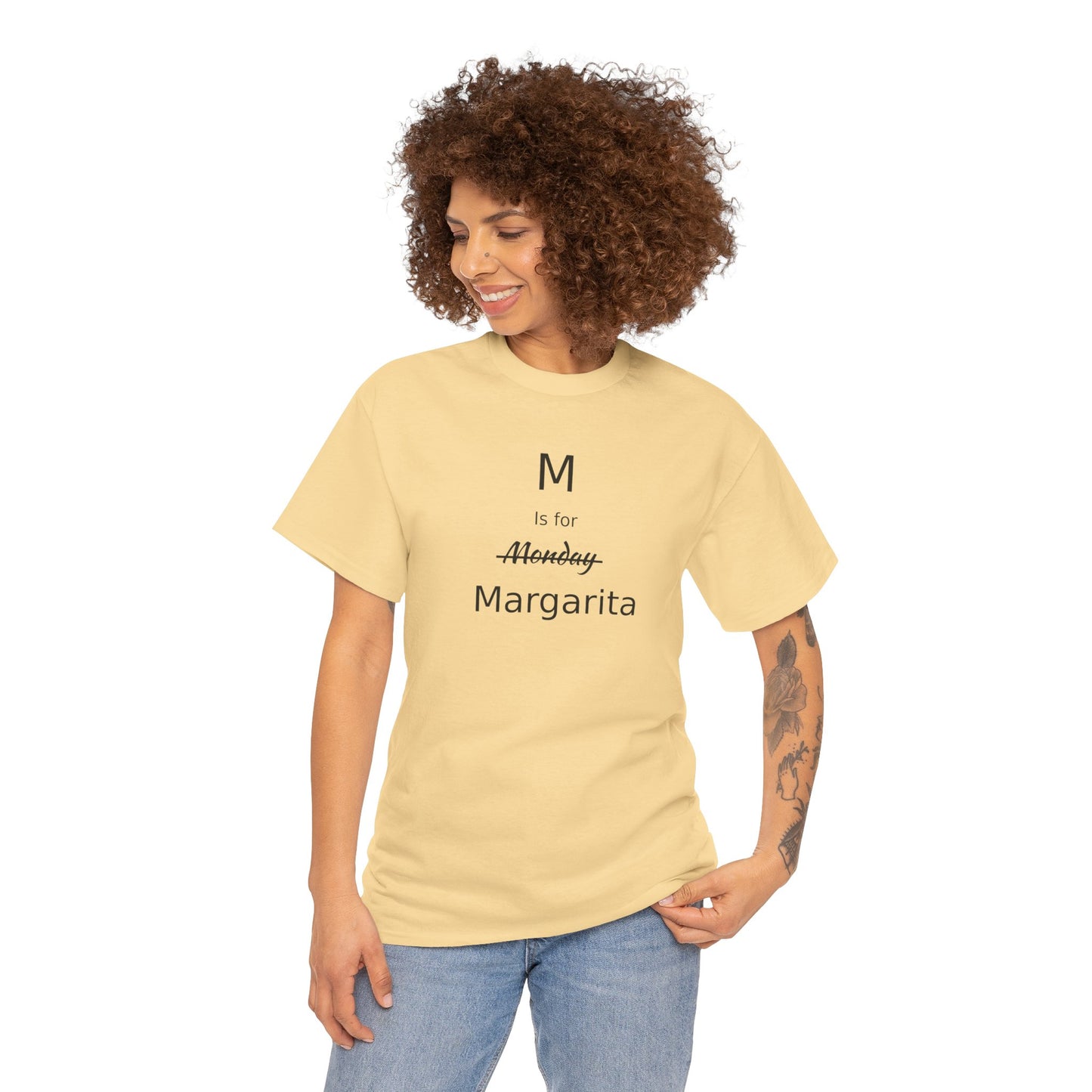 Margarita Drinker Gift, M is for Margarita Cotton Tee, Drink Lover's Gift, Woman's T Shirt, T Shirt for Men, T Shirt for Women, Men's Tee, Funny T Shirt