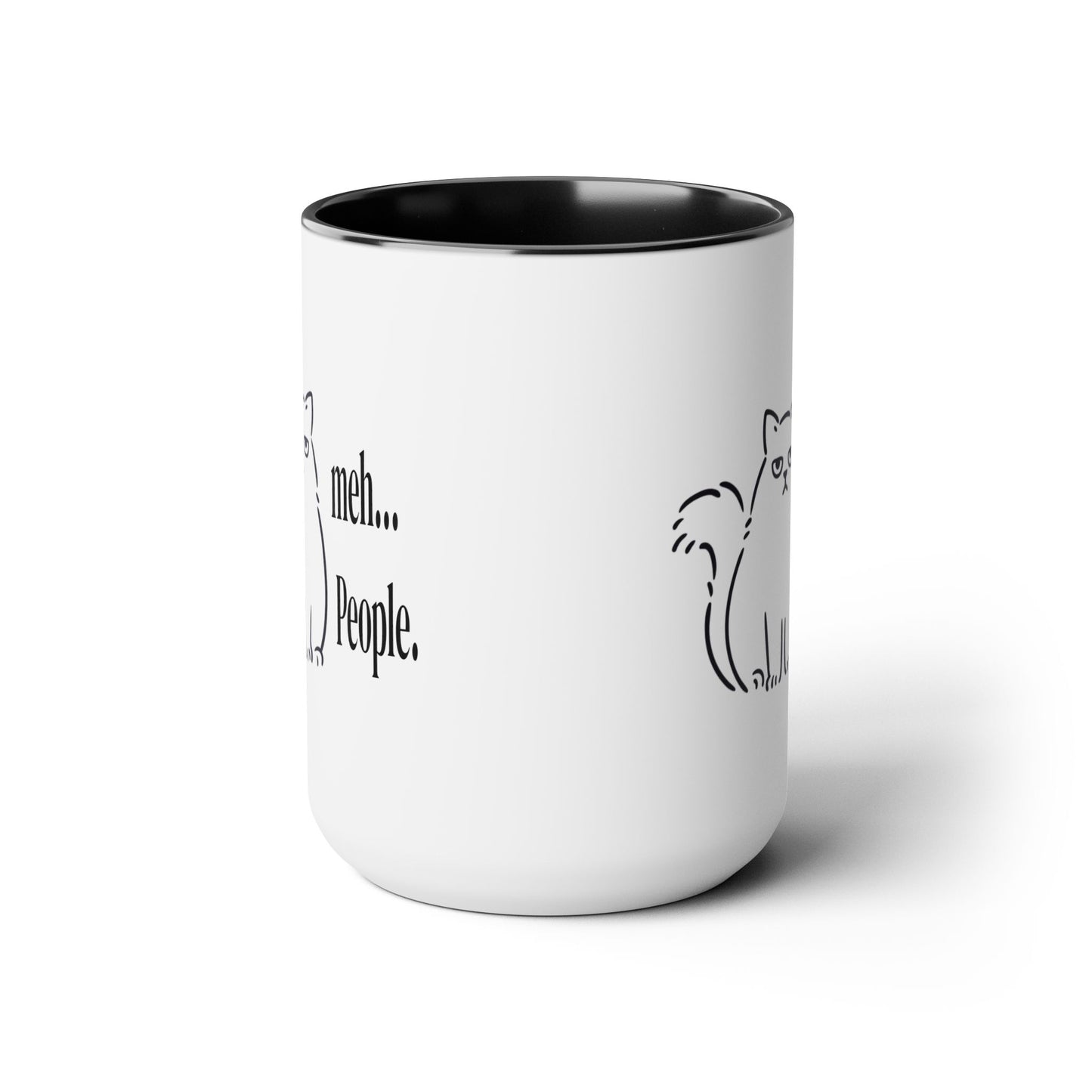 Meh...People Two-Tone Coffee Mugs, 15oz