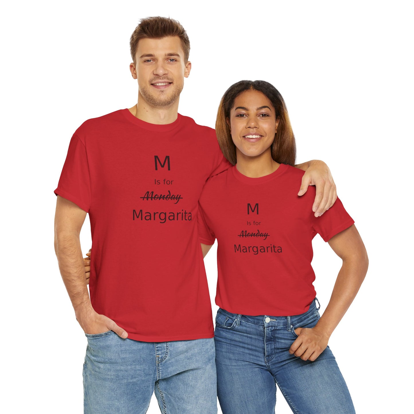 Margarita Drinker Gift, M is for Margarita Cotton Tee, Drink Lover's Gift, Woman's T Shirt, T Shirt for Men, T Shirt for Women, Men's Tee, Funny T Shirt