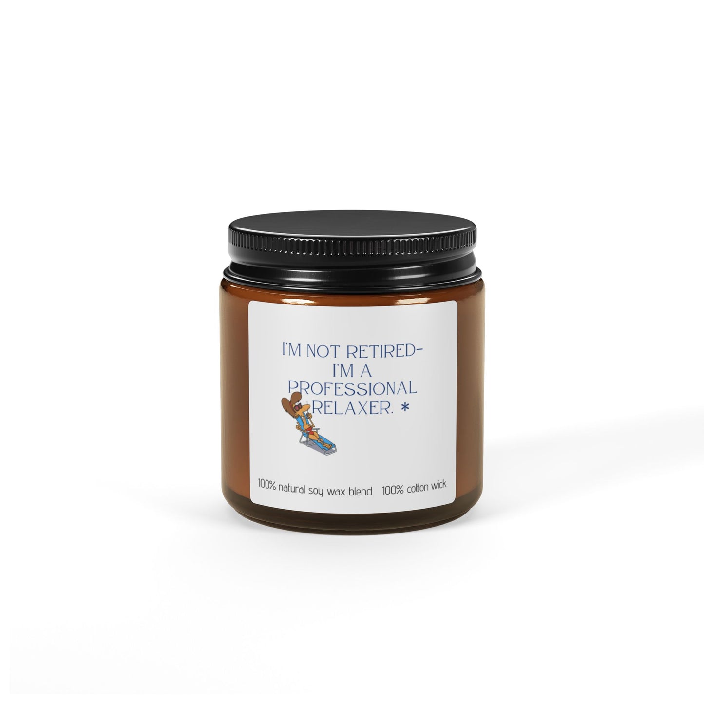 Gift For Retiree, Scented Soy Candle, 100% Natural Soy Candle, Retirement Gift For Woman, Amber Jar Candle, Scented Candle, Professional Relaxer Candle