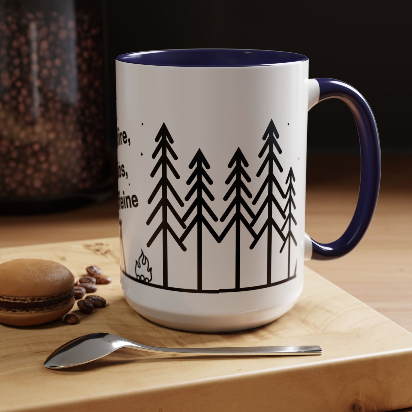 Camping Coffee Mug, Camp Kitchen Mug, Camper Coffee Mug, Camping Chaos Caffeine Mug, Gift for Camper, Gift for Coffee Lover, RV Lover Gift