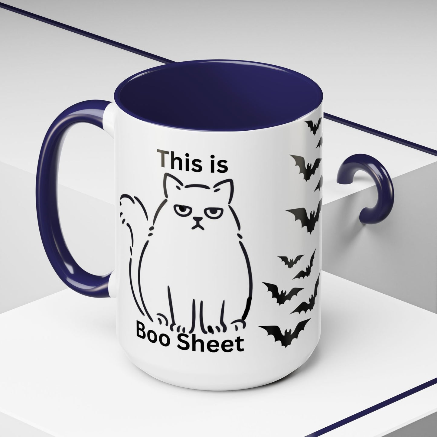 Halloween Coffee Mug, Gift for Halloween, Cat Lover Mug, Sarcastic Cat Coffee Mug, Cat Lover Gift, Gift For Cat Owner, Scary Halloween Mug, Bat Coffee Mug