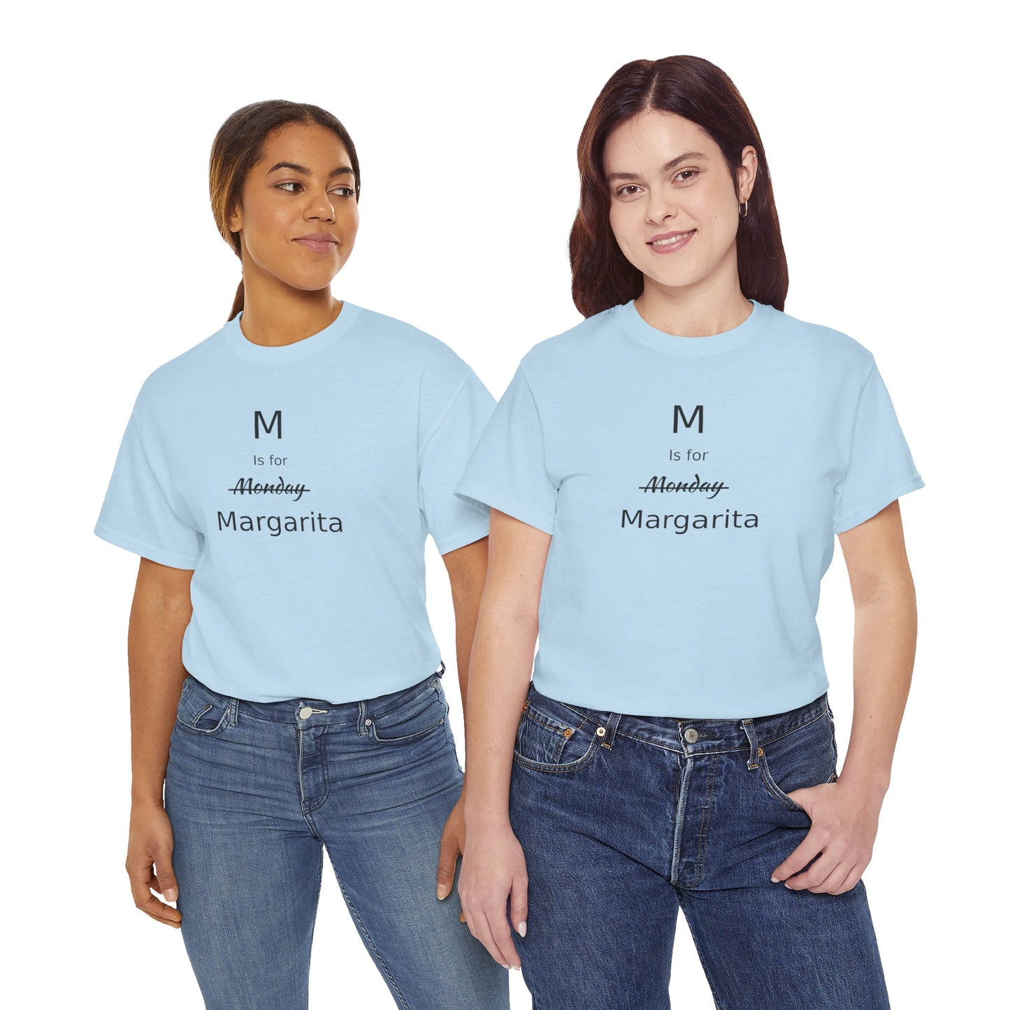 Margarita Drinker Gift, M is for Margarita Cotton Tee, Drink Lover's Gift, Woman's T Shirt, T Shirt for Men, T Shirt for Women, Men's Tee, Funny T Shirt