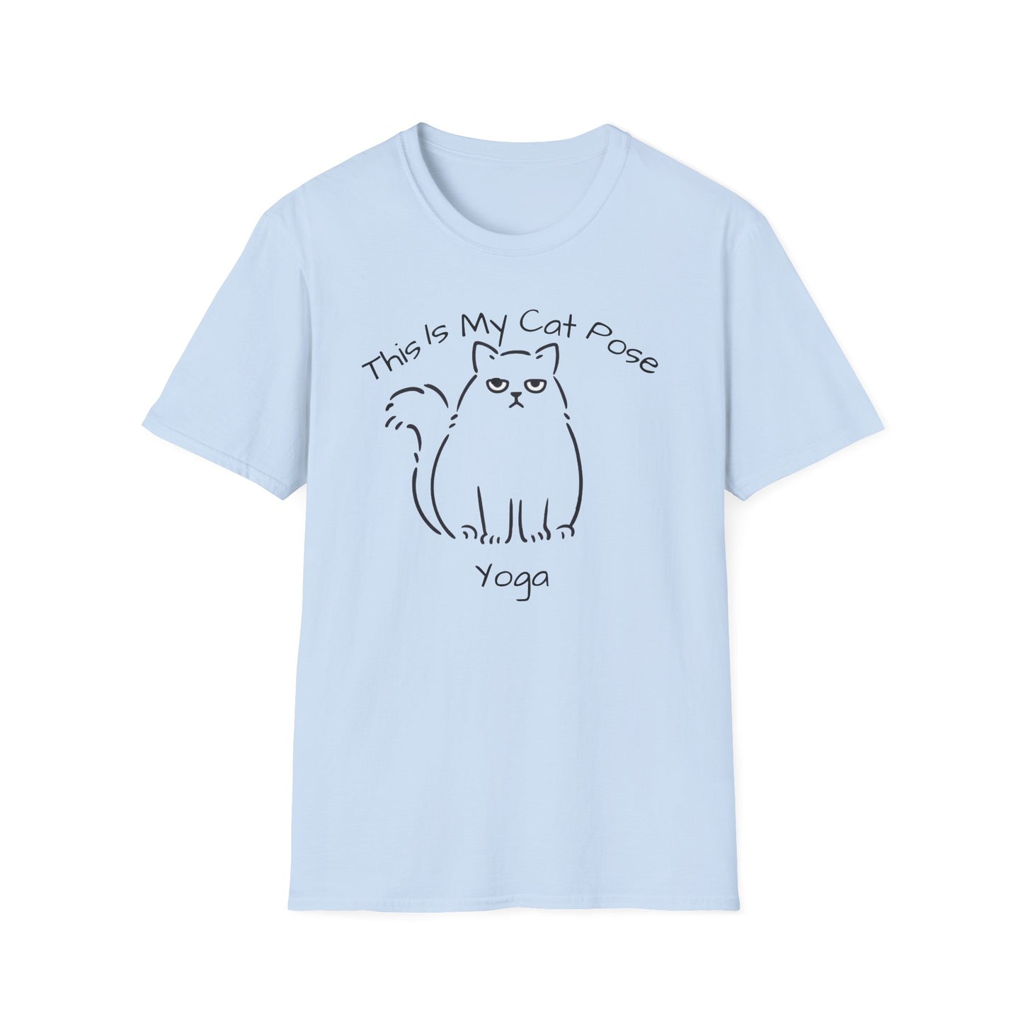 Yoga T Shirt with Cat Pose, Unisex Soft T-Shirt For Woman, Cat Lover T Shirt, Funny Cat T Shirt, Cat Lady T Shirt 10 Colors, Motivational T Shirt