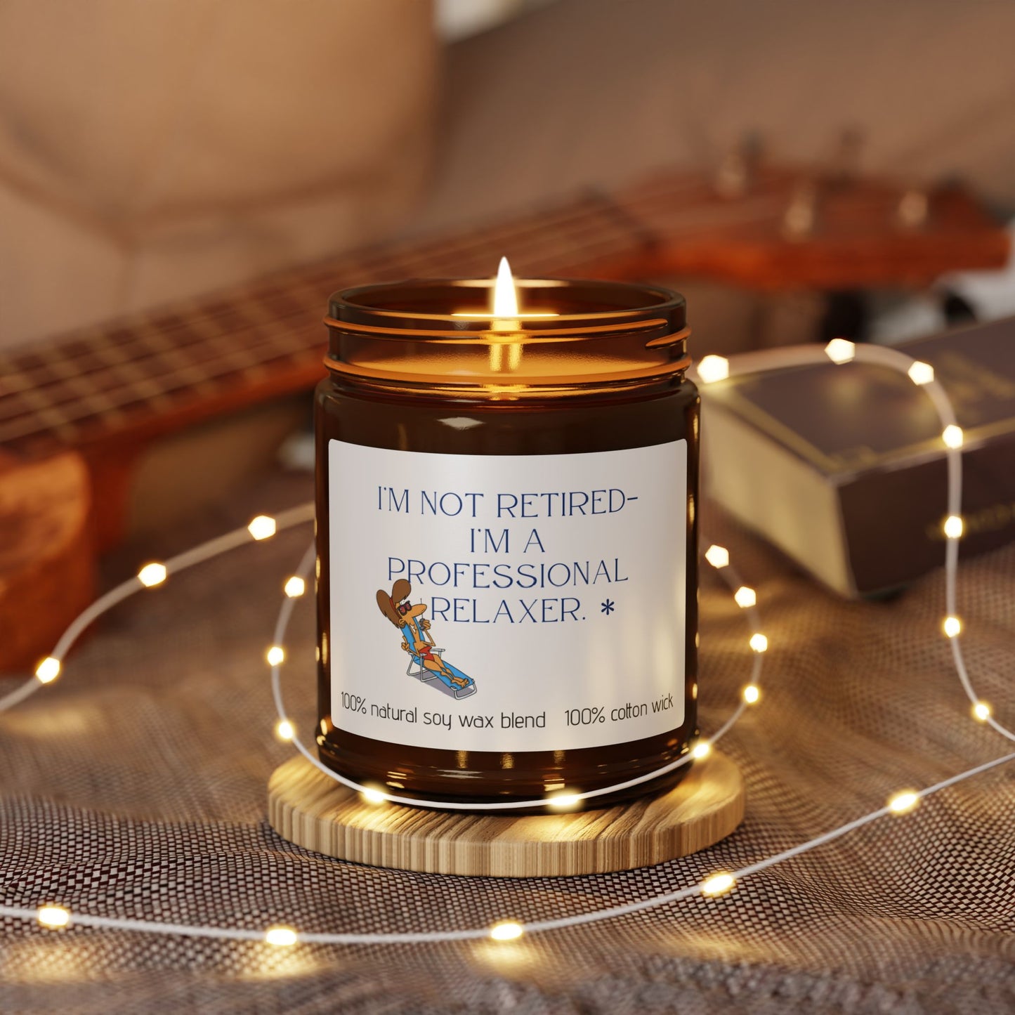 Gift For Retiree, Scented Soy Candle, 100% Natural Soy Candle, Retirement Gift For Woman, Amber Jar Candle, Scented Candle, Professional Relaxer Candle