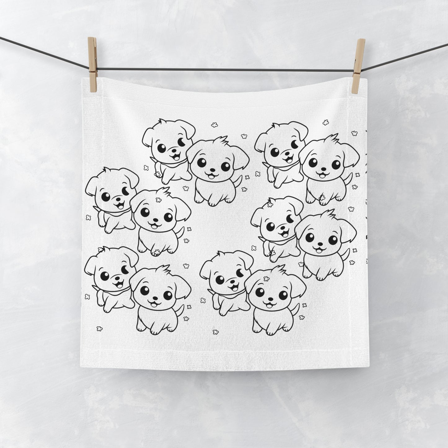 Burp Cloth, Baby Shower Gift, Puppies Burp Cloth, Gift for New Mom, Soft Burp Rag for Baby, Gift for Baby Shower