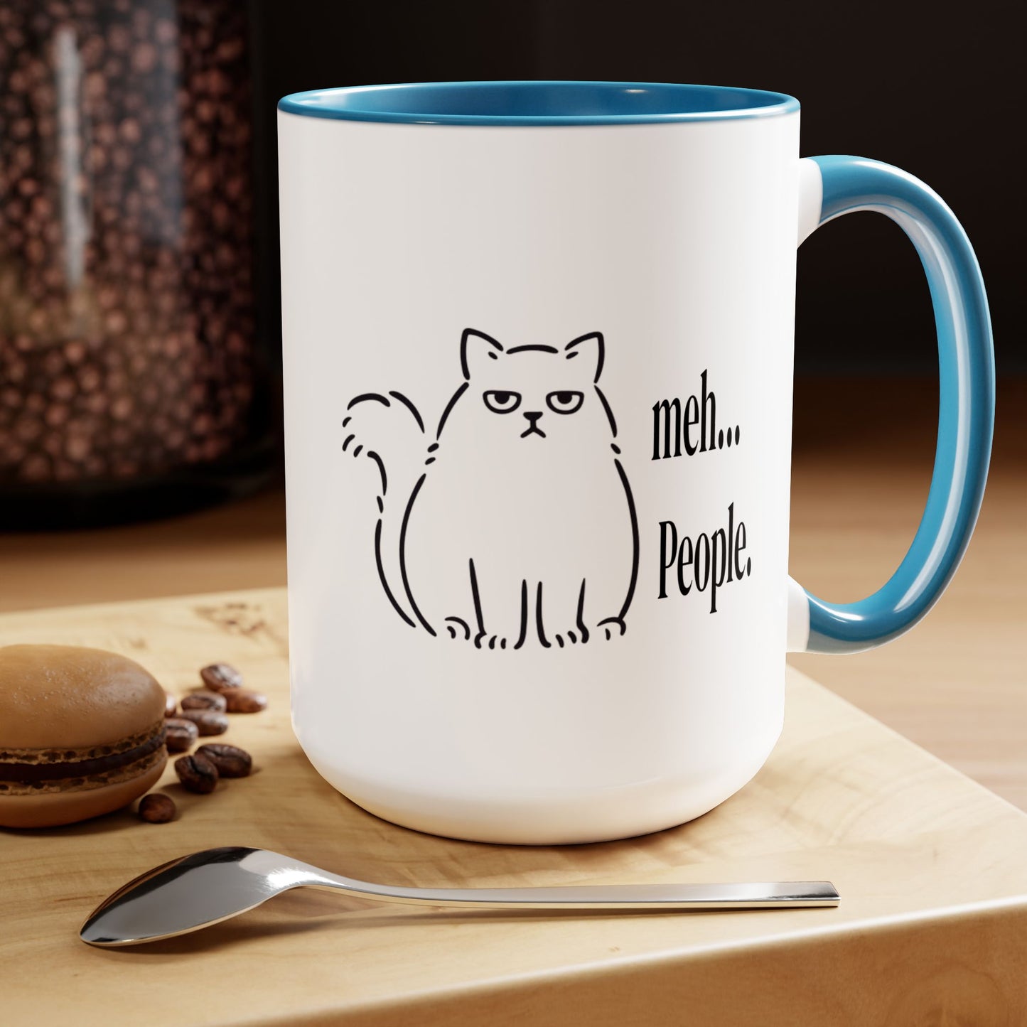 Meh...People Two-Tone Coffee Mugs, 15oz