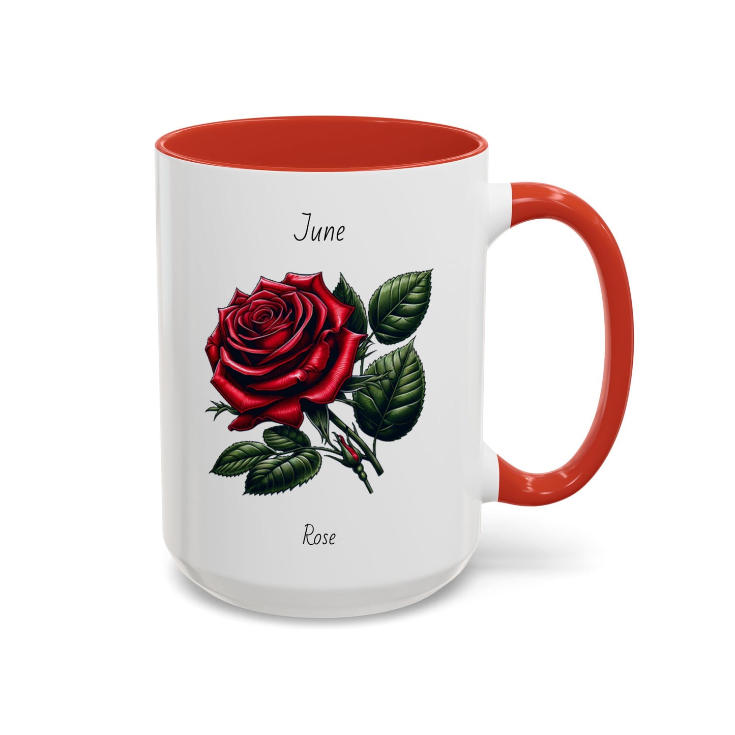 June Coffee Mug Flower Coffee Mug, June Birth Month Flower - Rose, Birthday Gift Flower, Girlfriend Gift, Coffee Lover Gift