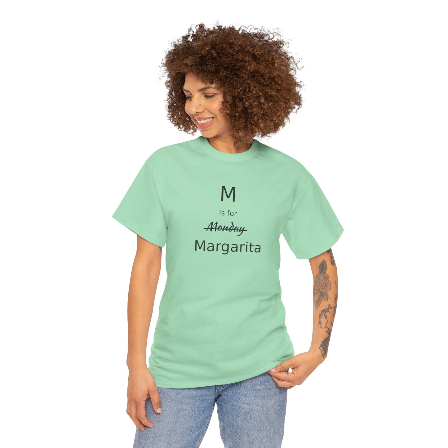 Margarita Drinker Gift, M is for Margarita Cotton Tee, Drink Lover's Gift, Woman's T Shirt, T Shirt for Men, T Shirt for Women, Men's Tee, Funny T Shirt