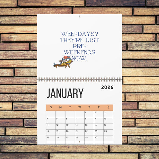 Retirement Gift For Man, Retirement Calendar For Retiree Gift, 2026 Monthly Planner, Funny Retirement Wall Calendar, 2026 Monthly Calendar